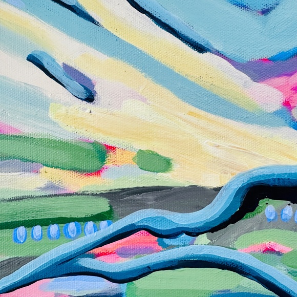 Original Painting Modern Impressionism Collectible Landscape 9" x 12" Canvas - Picture 8 of 11